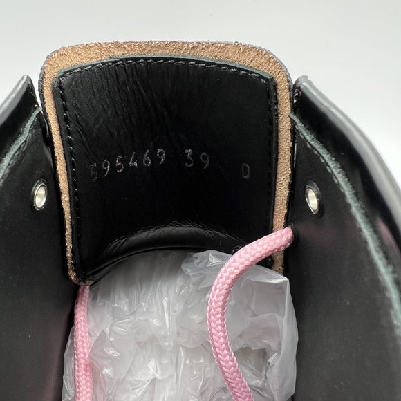 Alexander McQueen Hybrid Black and Pink Leather Lace-Up Boots - Picture 7 of 11